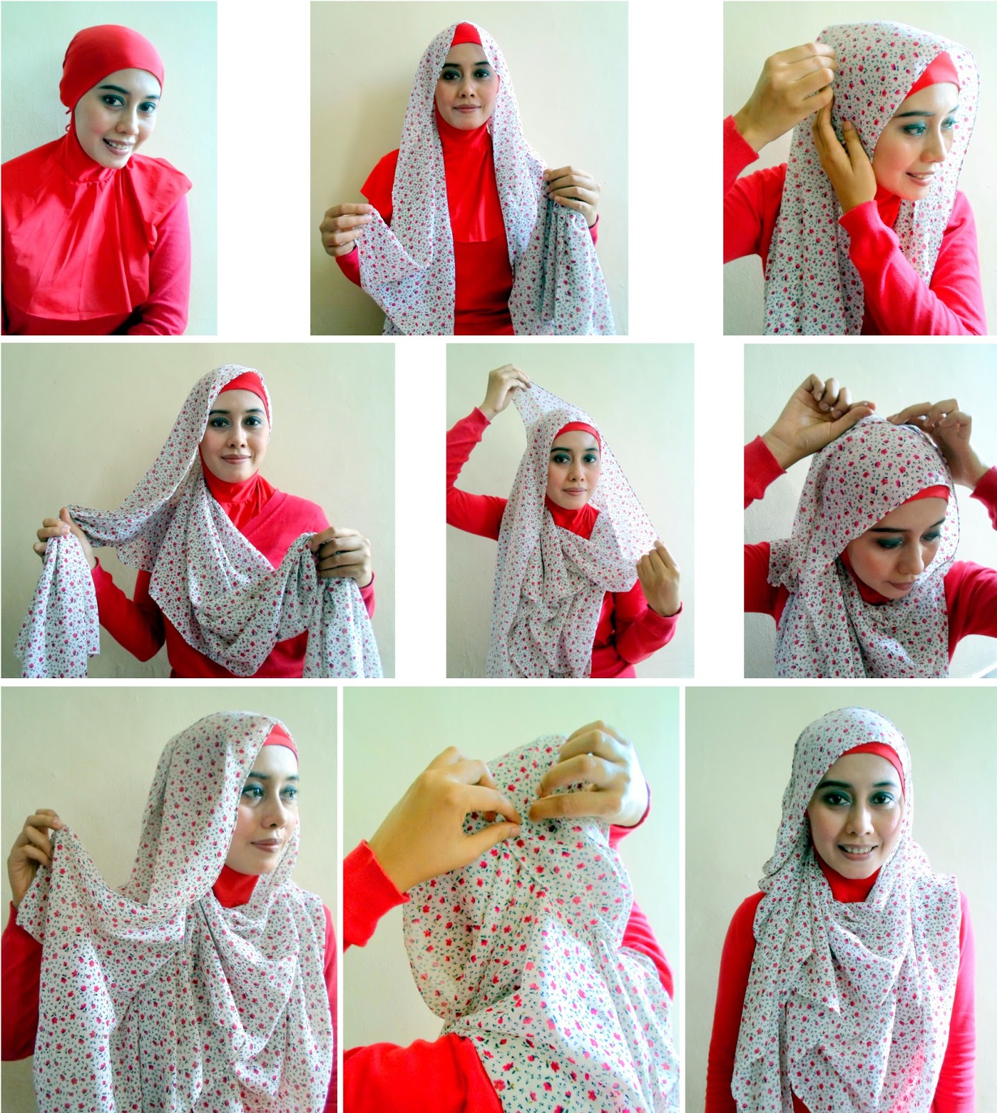 29 Foto Tutorial Hijab Pashmina Lebar Terlengkap Tutorial Hijab