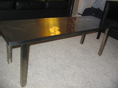stainless steel coffee table