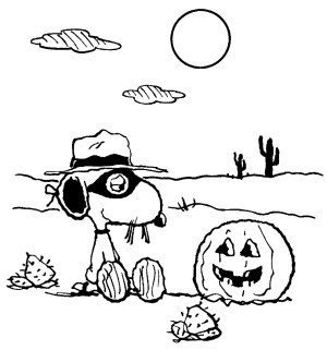 Charlie Brown Halloween Coloring Pages 14