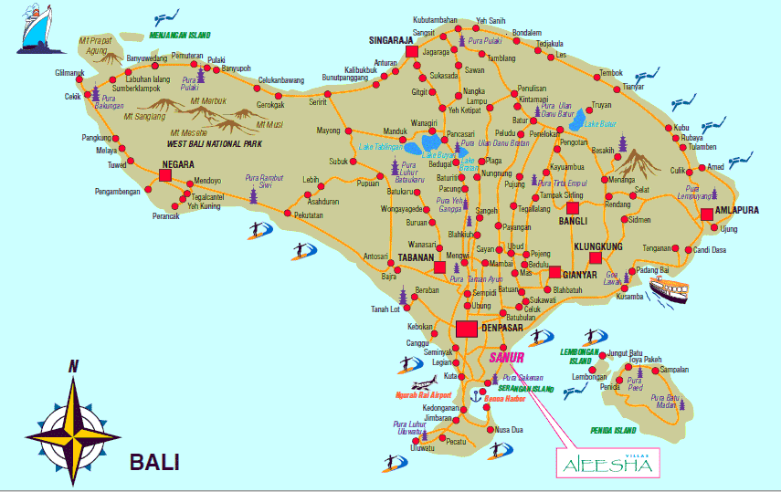 PZ C bali  map 