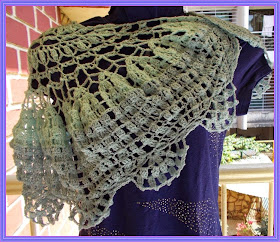 Sweet Nothings Crochet pattern blog, paid tested pattern for a superb around the shoulders wrap