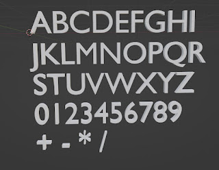 Alphabet ABC and 123 royalty free 3d models fbx blend