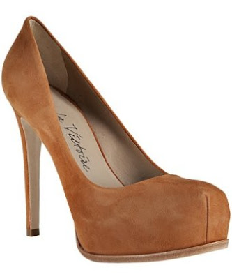 luggage suede 'Irina' platform pumps