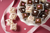 Valentine party chocolate favors