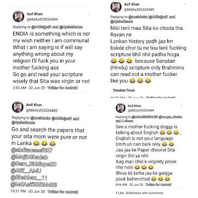 Ex GoAir Asif Khan Hinduphobia Tweets