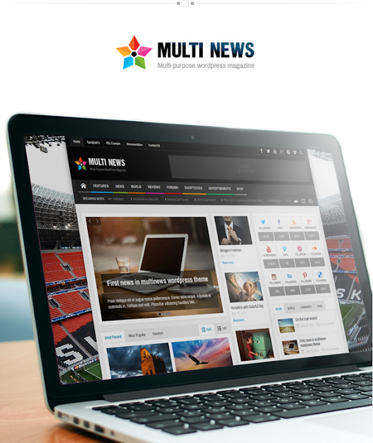 Download Free Multinews Multi-purpose WordPress News Magazine 2