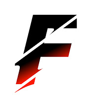 Alphabet F with creative Font(Red & Black)
