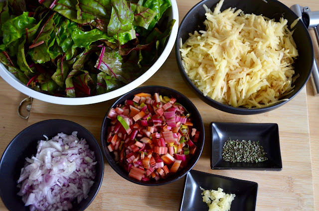 RAINBOW CHARD POTATO FRITTATA