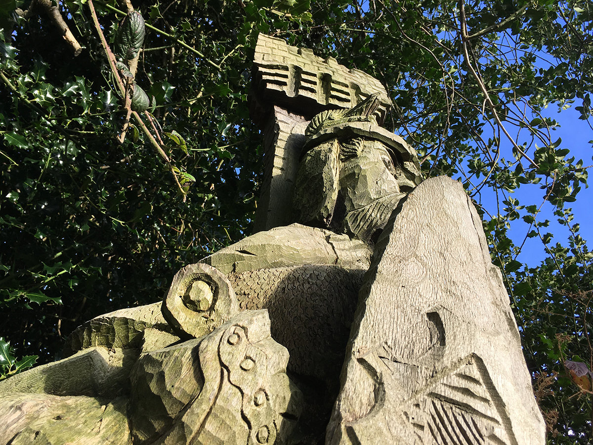 Sculpture of a king | Bodiam Castle, East Sussex