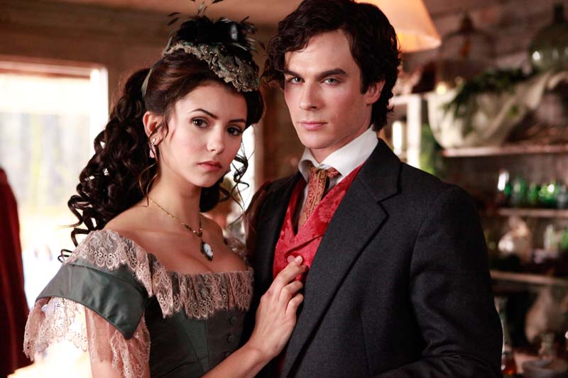 vampire diaries damon and stefan. This is Stefan and Elena