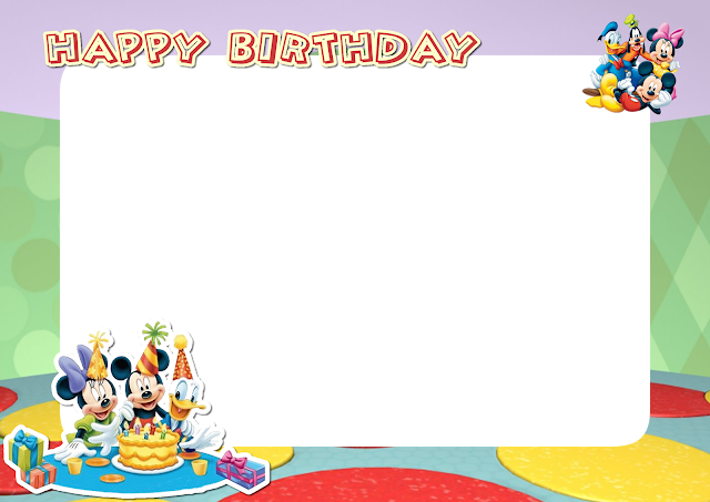 Mickey Mouse Friends Birthday PNG Frame