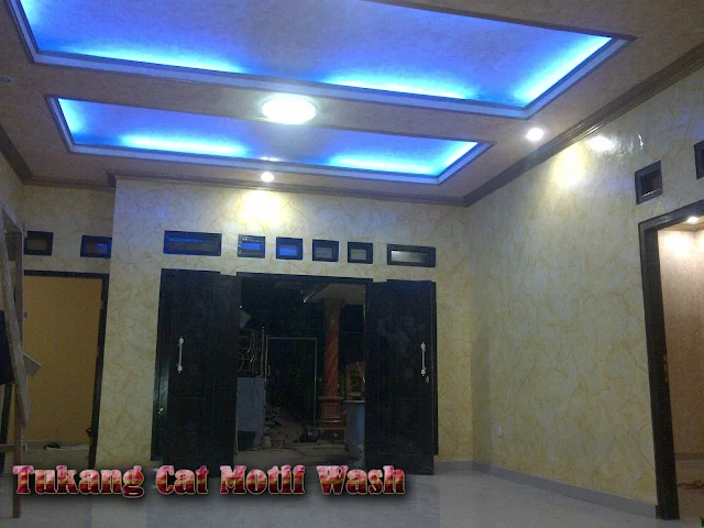 tukang cat wash dinding rumah, pengecatan wsah motif marmer