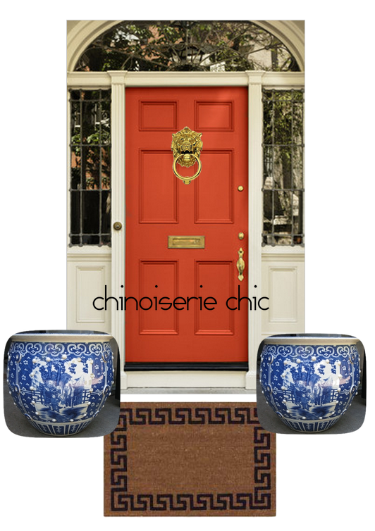 traditional front door images Coral Front Door Colors | 532 x 754