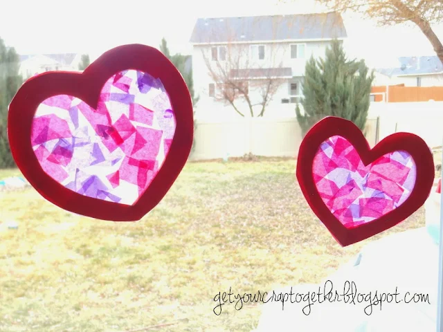 valentine stain glass craft