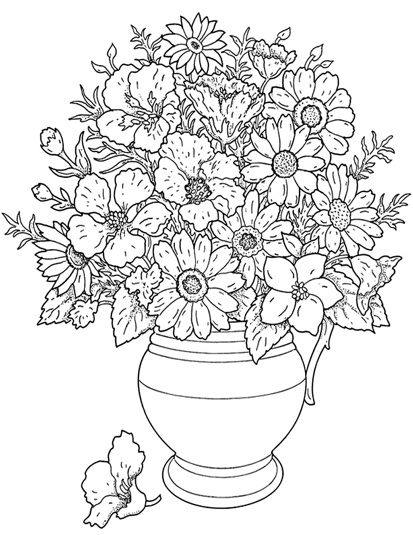 Cool Flower Coloring Pages - Flower Coloring Page