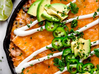 Cheesy Rotisserie Chicken Enchilada Skillet