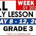 GRADE 3 DAILY LESSON LOG (Quarter 4: WEEK 2) MAY 8-12, 2023