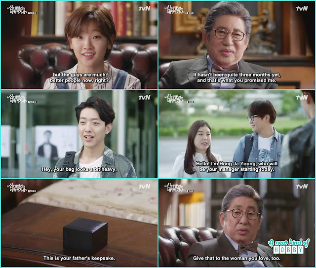  chairman ask ha won she can come back at sky house and gave ji won his father wedding ring , ja young become trainee manger for seo Woo - Cinderella and Four Knights - Episode 16 Finale - Review (Eng Sub)