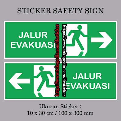 Jual Stiker Jalur Evakuasi: Jual Sticker Safety Sign 