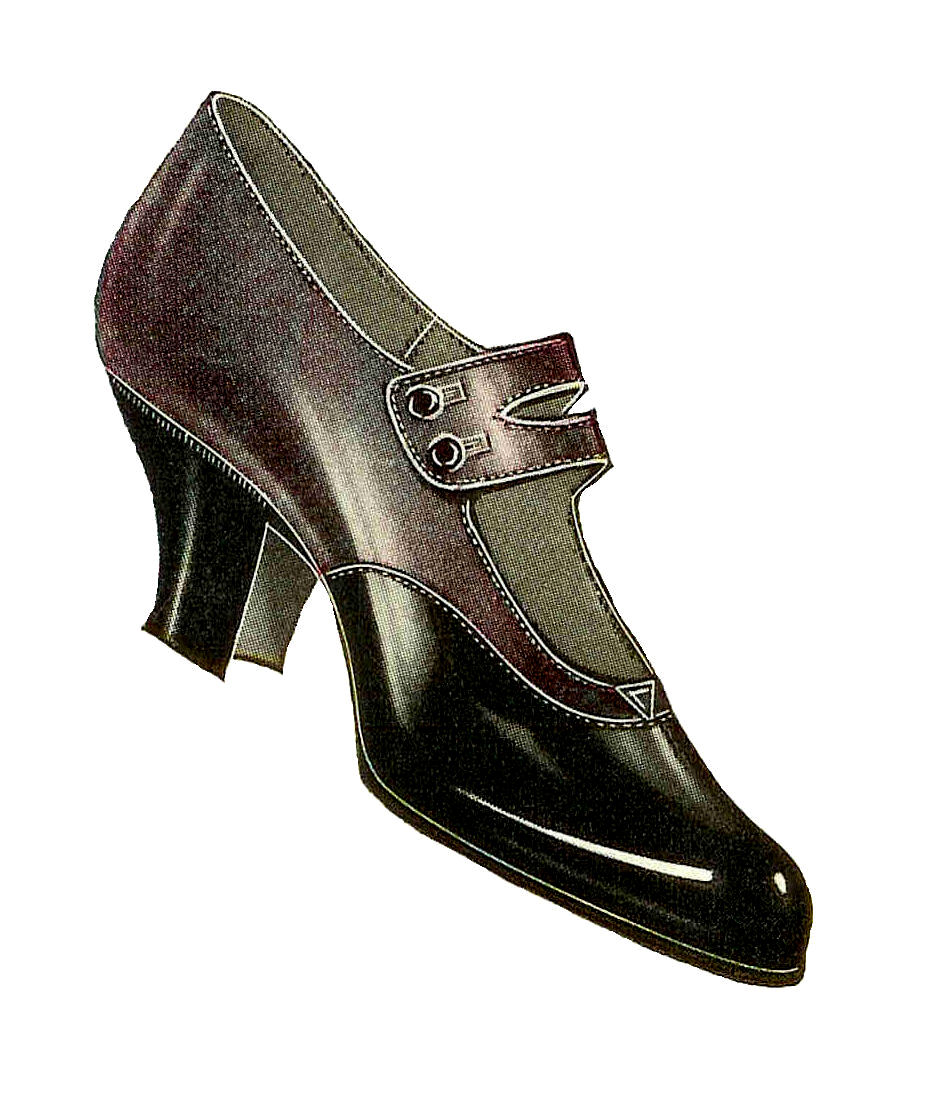 Vintage Women's Shoe Fashion: Vintage 1915 Black Mary Jane Pump with 2 ...