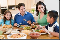 Family Enjoying meal,mealtime Together