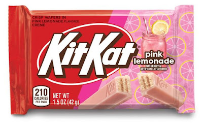 A standard size package of Pink Lemonade Kit Kats.