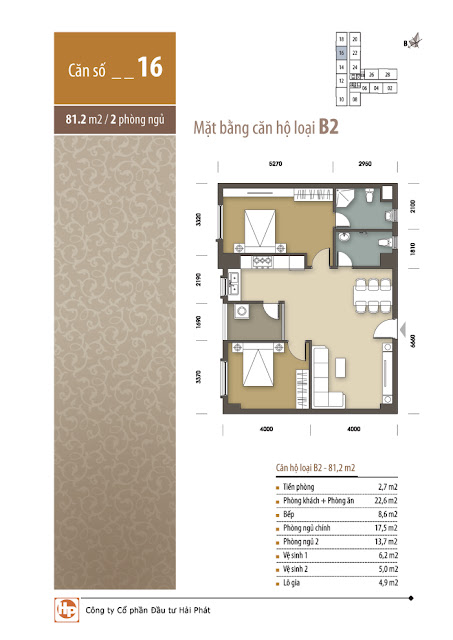 sơ đồ thiết kế căn hộ tòa ct2b