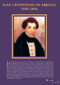 Biografía de Juan Crisóstomo de Arriaga y Balzola