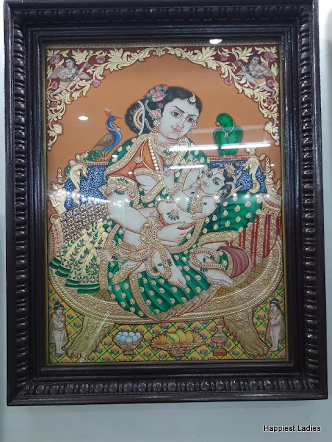 Traditional Mysore Painting Yashoda Krishna