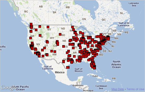 Target Store Locations Map Inc. locations map (us)