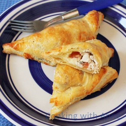 Cheesy Chicken and Tomato Bruschetta Turnovers