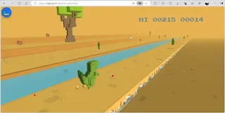 3D T-Rex Dino Chrome