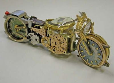 Motorcycles made from old watches Seen On www.coolpicturegallery.us