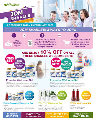 Promosi Jom Shaklee-Welcome Set