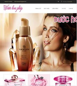 Giao diện blogspot shop nước hoa