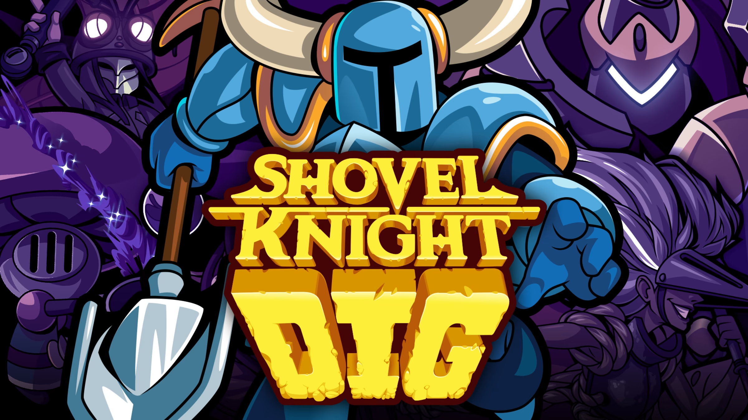 Shovel Knight: Dig é um jogo de plataformas vertical em que tens
