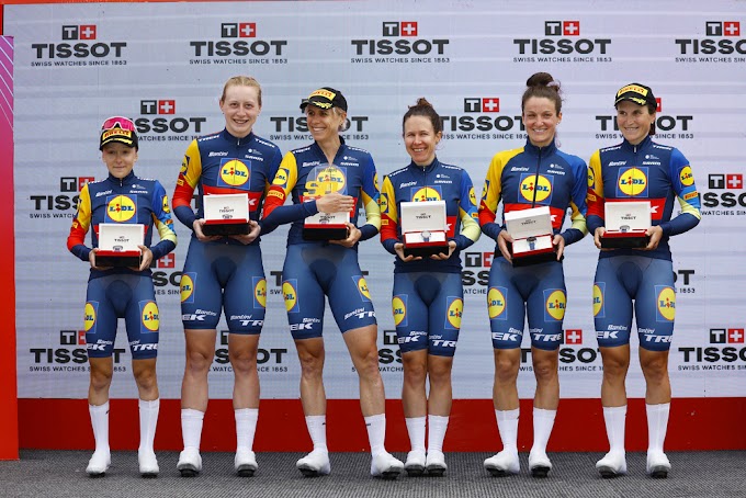 Lidl - Trek, caída y victoria en la 1ª etapa de la Vuelta a España femenina