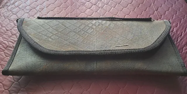 Painted fabric Clutch