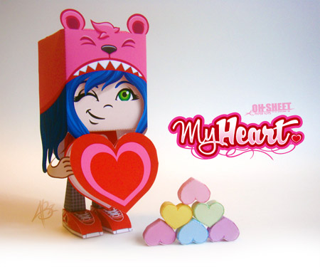 My Heart Paper Toy