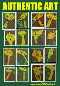 Continuum from 'Craftivity' to Authentic Art: Child Created Giraffe Paintings at RainbowsWithinReach