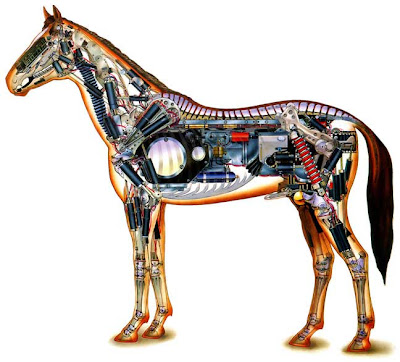 schematic robot mechanical horse