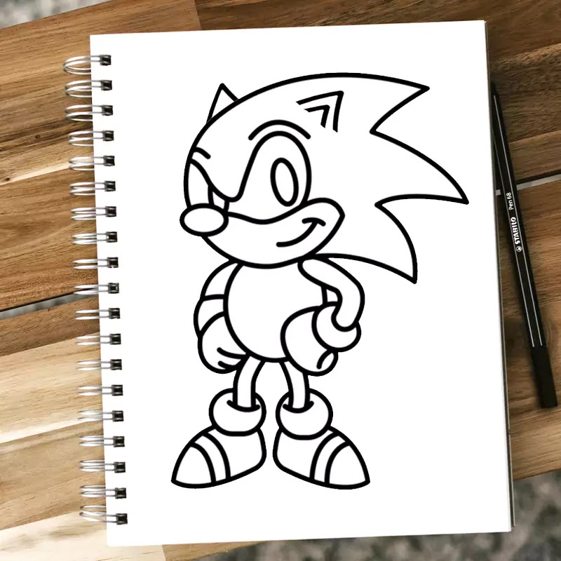 Desenhos para colorir do Sonic com velocidade super rápida - Desenhos para  colorir para impressão grátis