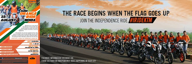 Noida Diary: KTM Orange Independence Ride