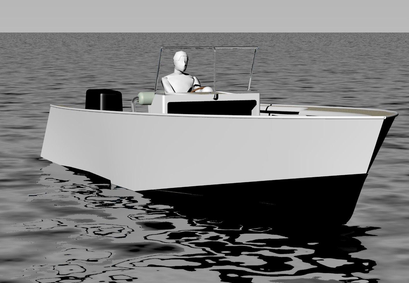 tanton yacht design: simple, single step hydroplane.