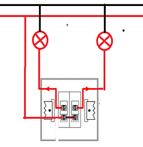 A double switch or some call it a "switch series" including a type of electric switch that is useful for controlling two lights. Like when we want to adjust the lights that are on the inside and outside of the house, you just need to make a switch inside the house and just set it on this switch. 