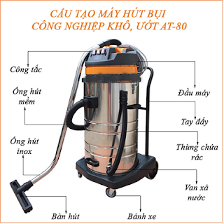 Cấu tạo của máy hút bụi công suất lớn AT-80