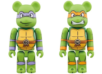 Teenage Mutant Ninja Turtles Donatello & Michelangelo Be@rbrick Vinyl Figures by Medicom