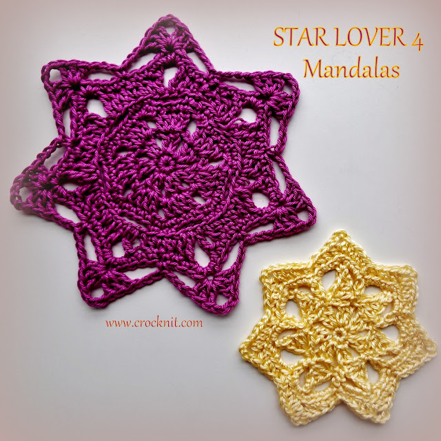 how to crochet, mandalas,motifs, stars, free crochet patterns,