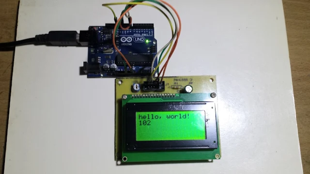 Making An SPI 16x4 Character LCD With SN74HC595N For Arduino PIC And AVR