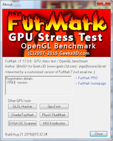 FurMark v1.17.0.0 GPU Stress Test